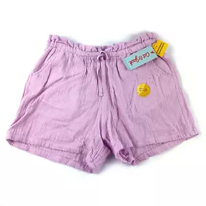 Mädchenshorts Größe 14/16 XL Kordelzug Schweißshorts lila Farbe neu mit Etikett Katze & Jack - Bild 1 von 4