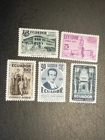 Ecuador stamp C272-276 MH Cover