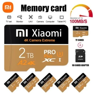 Xiaomi 1TB-1000GB 2TB-2000GB Micro SD Memory Card 64GB 128GB 256GB 512GB - Image 1 of 4
