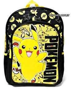 Pokemon Pikachu Large 16" Schulrucksack Reisetasche Book Tragetasche Bioworld Neu - Bild 1 von 8