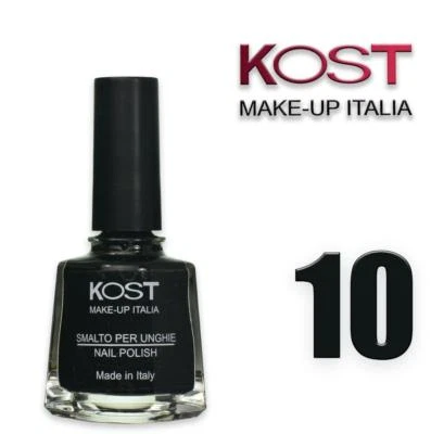 Kost Smalto Unghie Shock Color N.10 Nero Intenso Lunga Durata Lucido