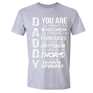 Father's Day Gift tshirt Daddy Superhero shirt Dad T-shirt cool awesome funny - Picture 1 of 2