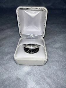 10kt Gold-SS Men's Antiqued Diamond Ring Size: 10 Stainless Steel & 10kt Gold - Picture 1 of 10