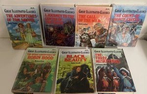 7 Great Illustrated Classics Hardcover Books - Picture 1 of 18