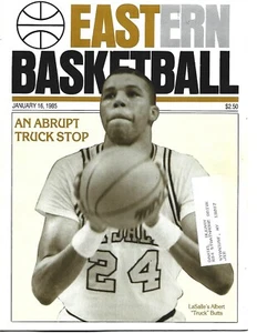 JANUARY 1985 EASTERN BASKETBALL MAGAZINE LaSALLE ALBERT TRUCK BUTTS HOYAS EWING - Picture 1 of 1