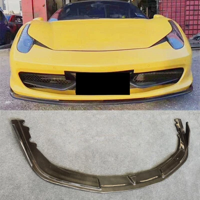 Difusor divisor de labios parachoques delantero de fibra de carbono para Ferrari 458 Italia Spider Foto 1 de 4