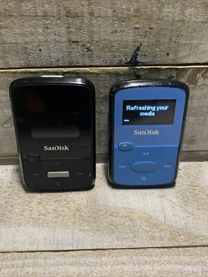 Lot of 2 SanDisk Sansa Clip MP3 Players- PARTS Or Repair - Image 1 of 4