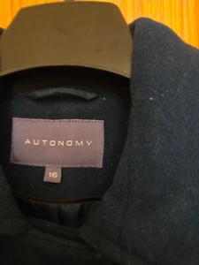 Autonomy petrol blue ladies coat size 16 - Picture 1 of 4