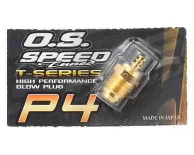 O.S. P4 Gold Turbo RC Nitro Engine Glow Plug - Super Hot 71642730 .18-.28 - Image 1 of 2