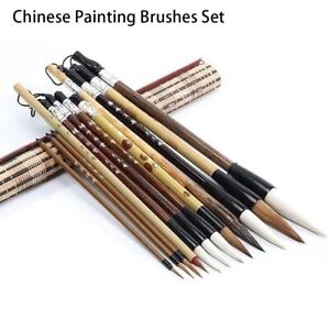 6/9/12/16Pcs Kanji Art Chinese Painting Brush Watercolor Brush