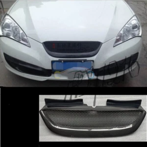 Carbon Fiber Front Honeycomb Grille Grill For Hyundai Genesis Coupe 2008-2012 - Foto 1 di 4