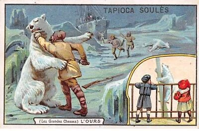 Chromos.AM16298.6x10 CM Environ.tapioka Soulès.les Grandi CHASSES.L Orso - Bild 1 von 2