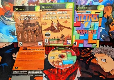 Star Wars The Clone Wars + Tetris Worlds (Original Xbox) CIB Complete tested  - Image 1 of 4