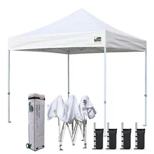 Euemax 10x10 EZ Pop Up Canopy 10x10 Outdoor Party Camping Tent Instant Shade - Picture 1 of 11