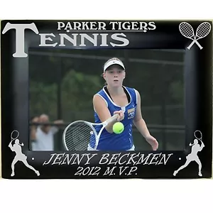 Boys Girls Tennis Personalized Picture Frames 4x6 5x7 8x10 Engraved High School - Picture 1 of 69