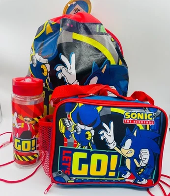 Sonic the Hedgehog Geschenkset Rucksack, Brotzeittasche & Trinkflasche Geschenk - Bild 1 von 3