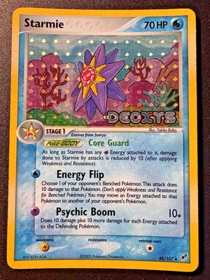 Starmie 48/107 EX Deoxys Pokemon Card Reverse Holo Foil Rare LP - Image 1 of 4