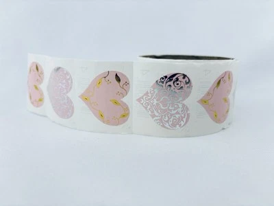 Vintage 1997 Filigree Heart Mrs. Grossman's Stickers Roll Scrapbooking Foil - Image 1 of 4