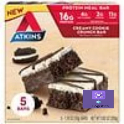 Barra de comida Atkins cremosa para galletas crujientes, 1,76 oz, paquete de 5 Foto 1 de 3