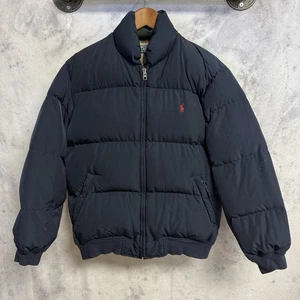 Vintage Polo Ralph Lauren Daunenjacke Herren klein 23 x 25 durchgehender Reißverschluss isoliert wattiert - Bild 1 von 13