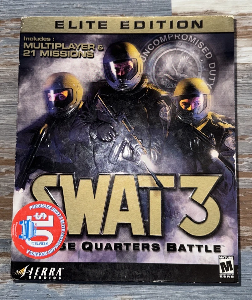 SWAT 3 Elite Edition Tactical Game of the Year 2001 Action Video Game - 2 CD Set - Image 1 of 4