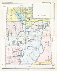 1899  UTAH  Map ORIGINAL ANTIQUE - CEDED INDIAN LANDS  (11X9)  - Picture 1 of 6