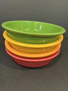 Vintage Posten 4 Fiestaware HLC Fiesta Müsli Suppe Schüsseln 7" gemischte Farben - Bild 1 von 9