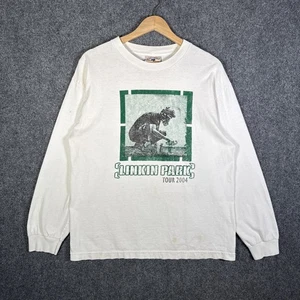 Vintage Linkin Park Shirt Mens Large 2004 Long Sleeve Meteora Rap Tee Y2K Band - Picture 1 of 7