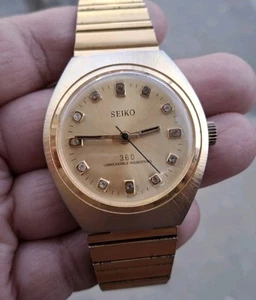 Vintage Seiko 360 Unbreakable Mainspring Watch Windup Working 7.5" - Picture 1 of 15