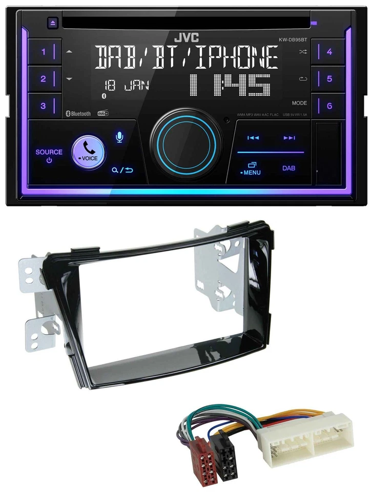 JVC MP3 USB 2DIN DAB Bluetooth CD Autoradio für Hyundai i40 ab 2016 Typ VF Klavi - Bild 1 von 4