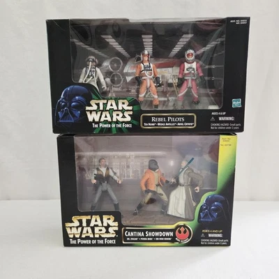 Lot of 2 Star Wars Power of the Force: Cantina Showdown / Rebel Pilots - Image 1 of 4