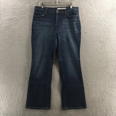 DKNY Soho Bootcut Jeans Womens 14R Blue Denim Cotton Blend High Rise Zip Fly - Image 1 of 4