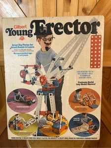 Juego de montador Gilbert Young 1973 vintage (33005) grandes piezas grandes para manos pequeñas - Imagen 1 de 9