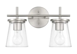 Craftmade 60402 Connell 2 Light 15"W Vanity Light - Nickel - Picture 1 of 11