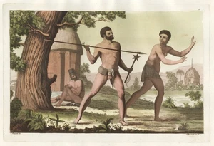 Neuseeland New Zealand costumes Tracht Aquatinta Radierung etching Ferrario 1820 - Picture 1 of 1