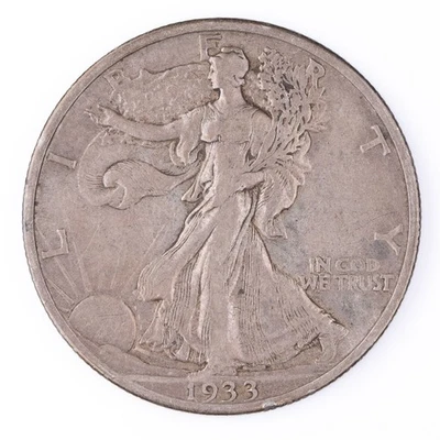 1933-S Walking Liberty Half Dollar XF 90% Silver 50c  - Image 1 of 2