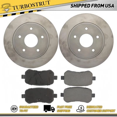 Kit de pastillas de freno rotores de freno traseros originales para Chrysler Town & Country 2008-2010 3,3 L Foto 1 de 2