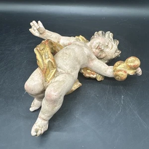 Holzfigur Putto " Engel " geschnitzt und bemalt - B2.1 - Bild 1 von 9