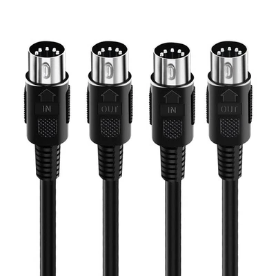 BXIZXD 2-Pack 10FT MIDI Cable, Male to Male 5-Pin MIDI Cable for MIDI Keyboar...