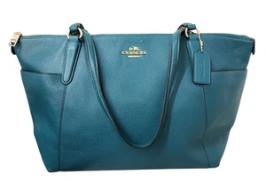 Coach F37216 Ava II Soft Green Pebbled Leather Tote Schultertasche COA Large - Bild 1 von 7