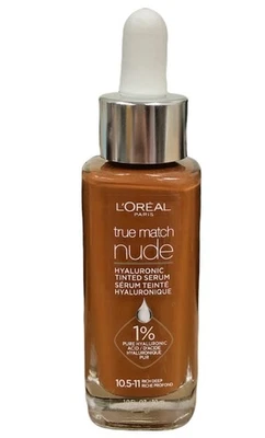 2 Pack -  L'Oreal True Match Nude Hyaluronic Tinted Serum 10.5-11 Rich Deep NEW - Image 1 of 2
