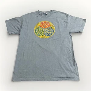 Camiseta grande vintage años 90 nudo celta multicolor arte azul - Imagen 1 de 5