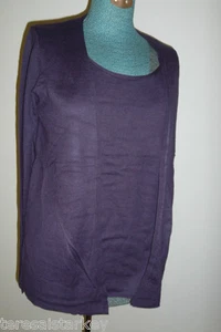 Suéter Mujer Capas Púrpura Mediano 8 10 Ciervo Blanco NUEVO Cuello Redondo  - Imagen 1 de 3