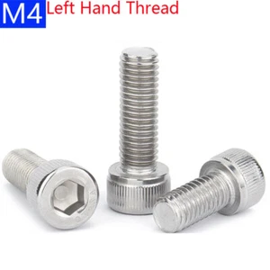 M4 - 0.7 304 stainless steel Left Hand Thread Socket Cap Screws Hex Allen Bolts - Imagen 1 de 3