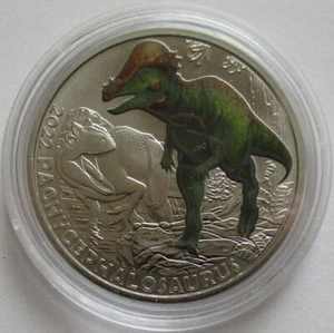 Austria 3 euro 2022 dinosauro pachycephalosaurus - Foto 1 di 2
