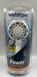 NEU Waterpik Power Spray Plus Duschkopf 5 Strahleinstellungen Neu im Karton weiße Oberfläche - Bild 1 von 5
