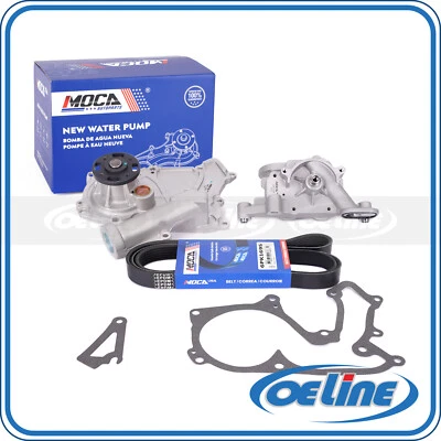 Oil Water Pump w/ Belt for 2014-2019 Hyundai Santa Fe Kia Cadenza Sorento 3.3L - Imagem 1 de 4