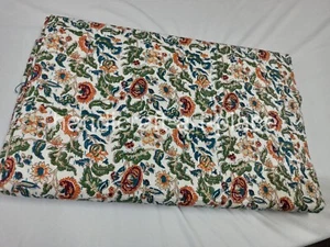 Unique Indian Kantha Quilt Bedspread Throw Cotton Blanket Bedcover King Floral - Picture 1 of 9