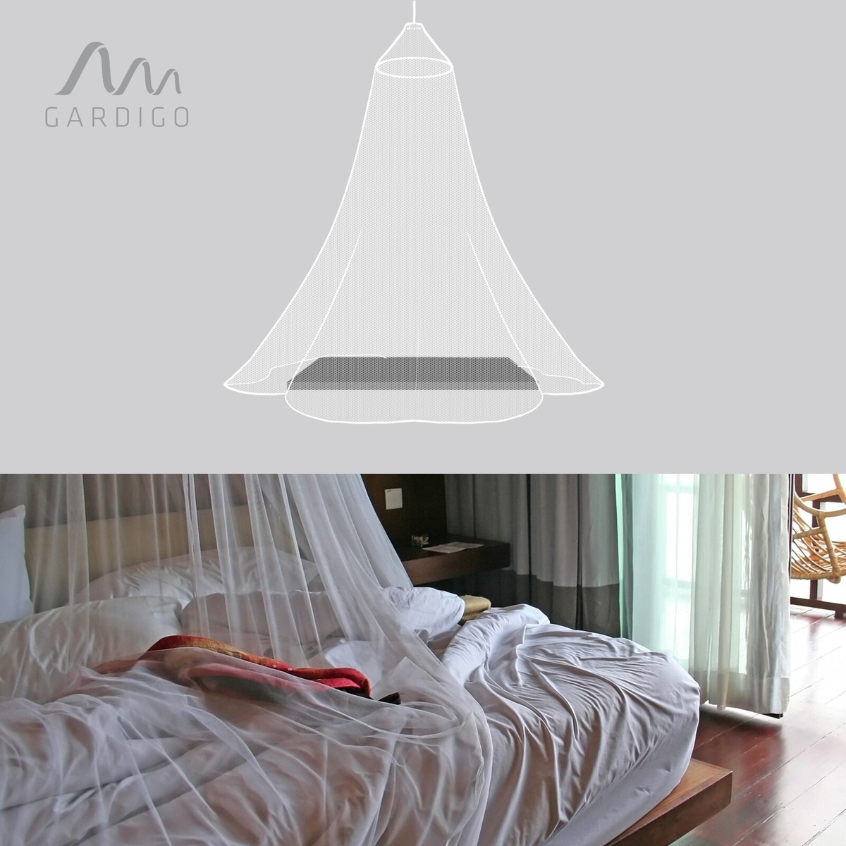 Zanzariera A Cupola Per Letto Matrimoniale - 60x250x900 Cm, Poliestere, Per Interni E Campeggio - Foto 5