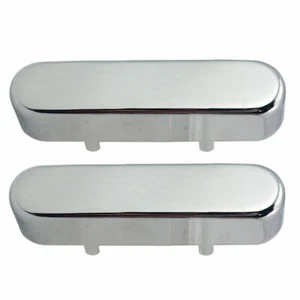 New 2 Covers TELECASTER Incollatura - Cromate - IN Metallo - per Chitarra Tele - Imagen 1 de 4